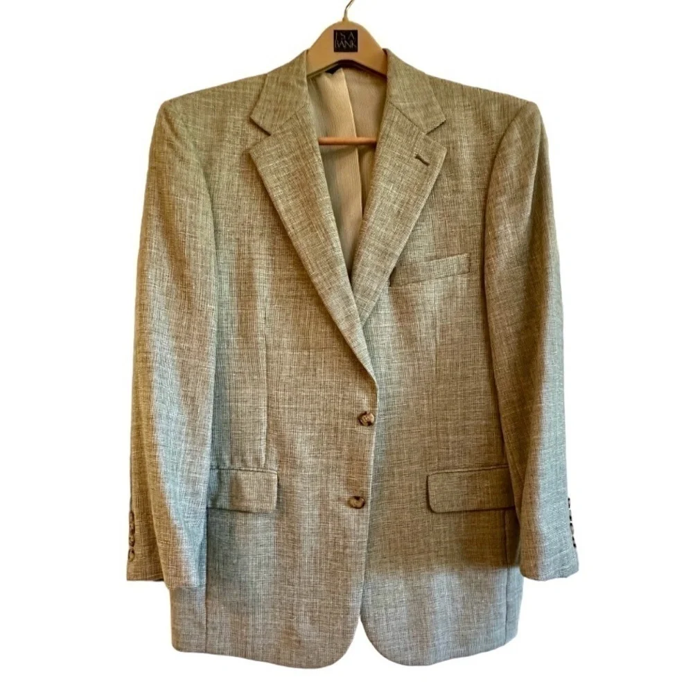 JOS A BANK, MENS, SPORTS JACKET IN SAGE GREEN COLOR. SIZE 40 REGULAR